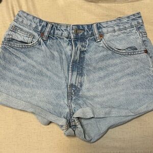 Zara Blue Jean Shorts High-Waisted Vintage Style